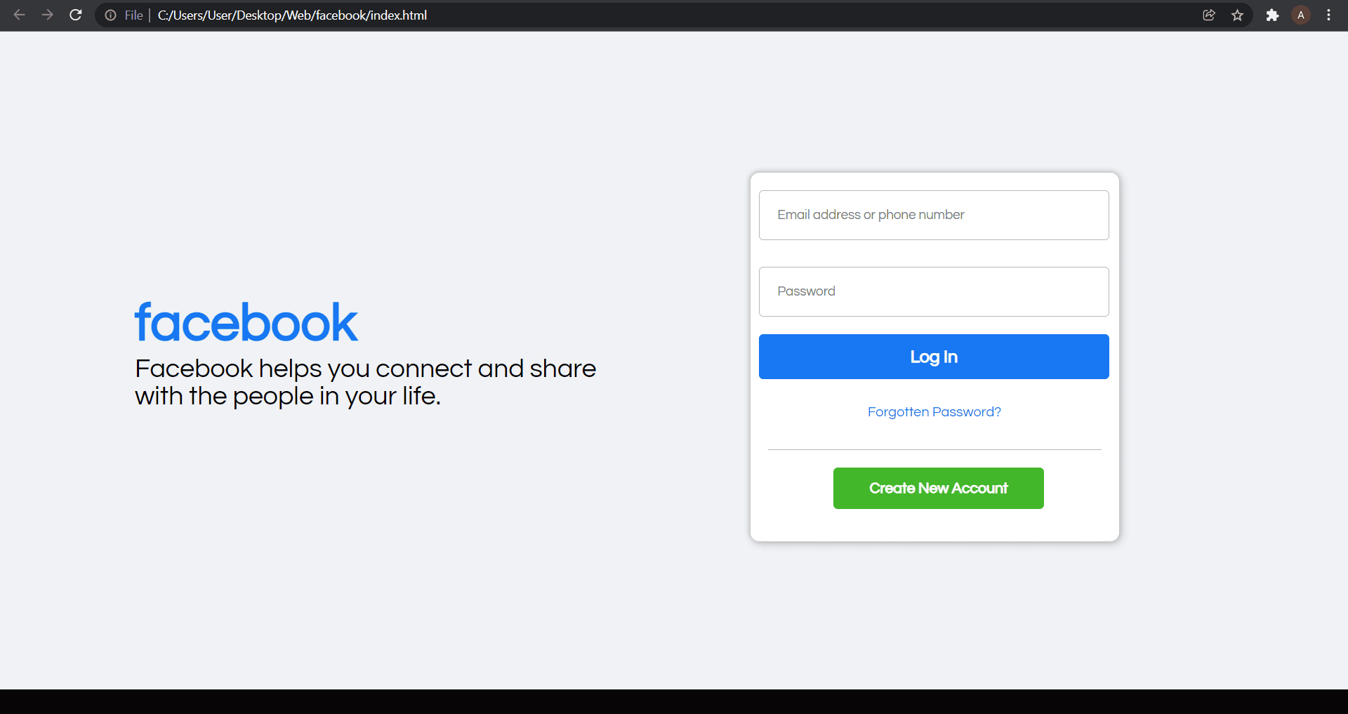 Facebook Login